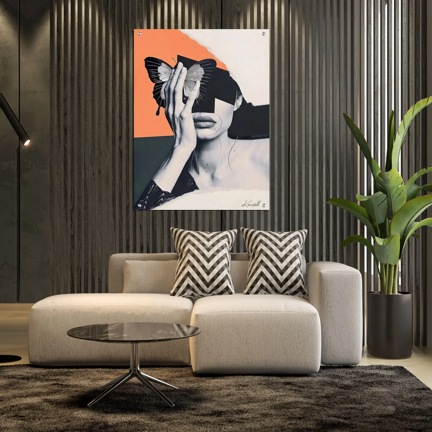 Canvas | Plexiglas Schilderij - 70's Butterfly - Image 2