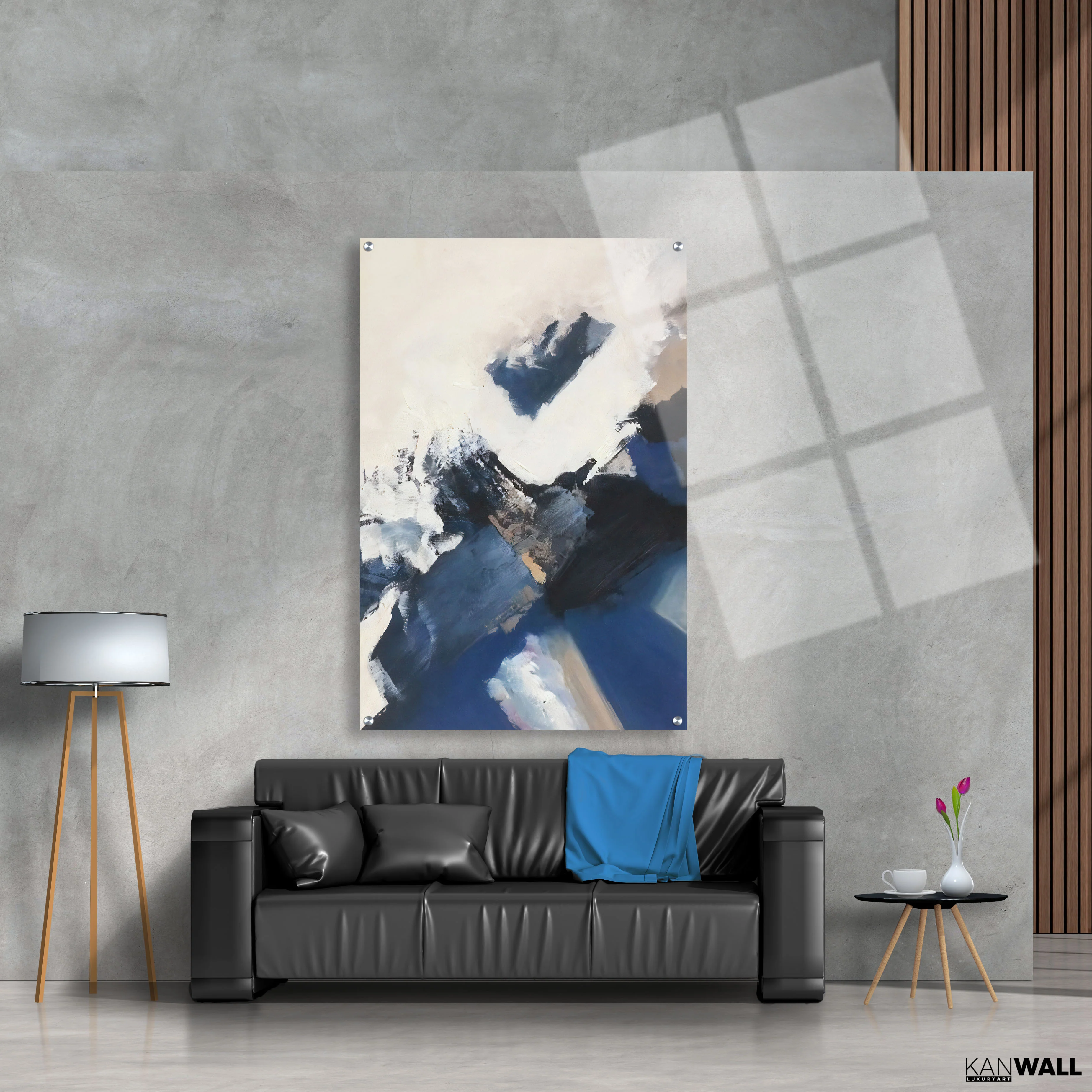 Canvas | Plexiglas Schilderij - Abstract Blue - Image 4