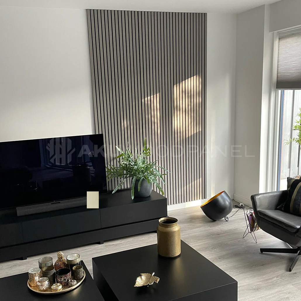 AkuPanel Grijs Walnoot-Hout | 300cmx60cm | 3-zijdig écht houtfineer - Image 5