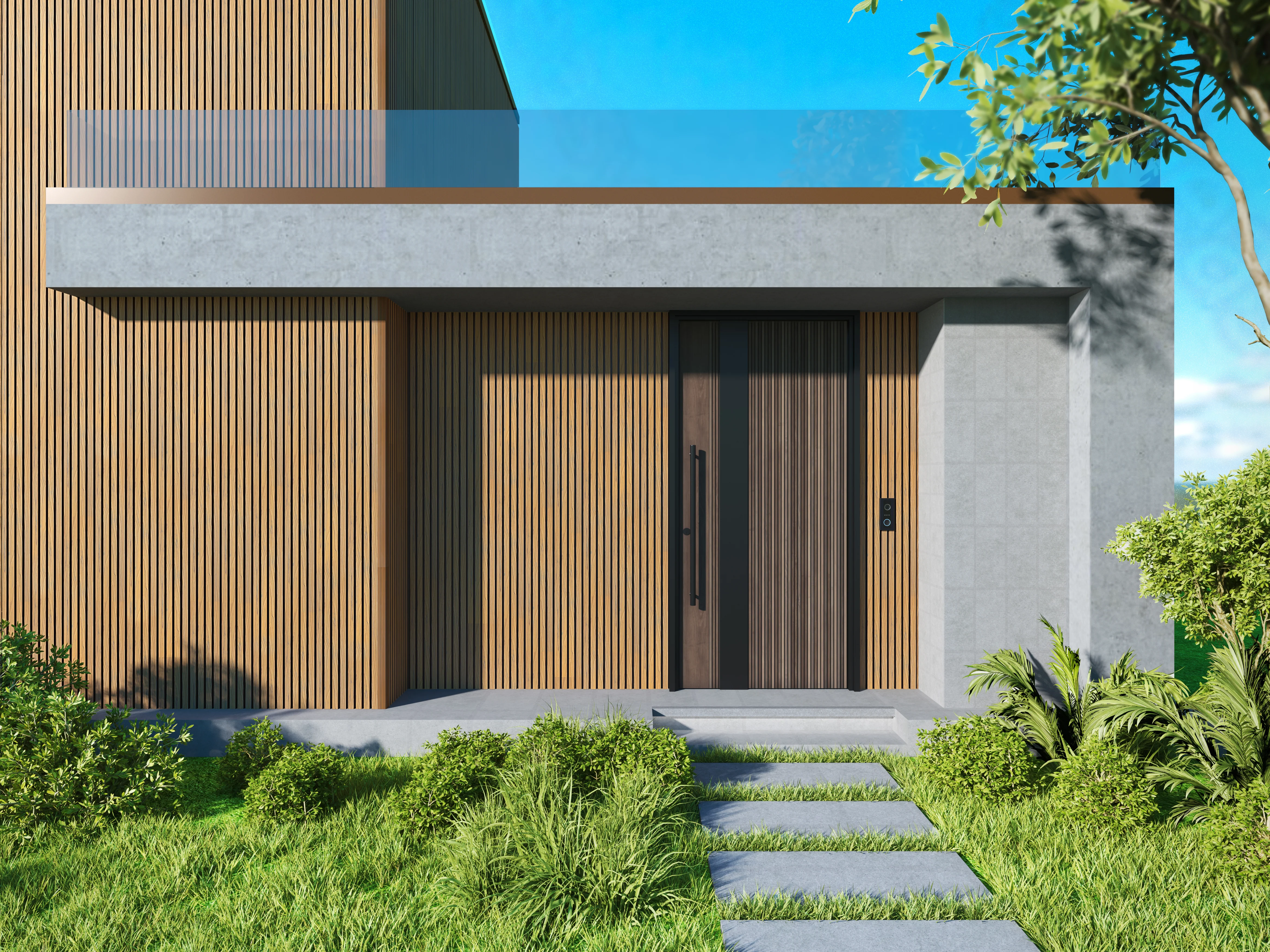 Buitenpanel Berk 290CM | Gevel | Tuin | 3D Houtnerf - Image 6
