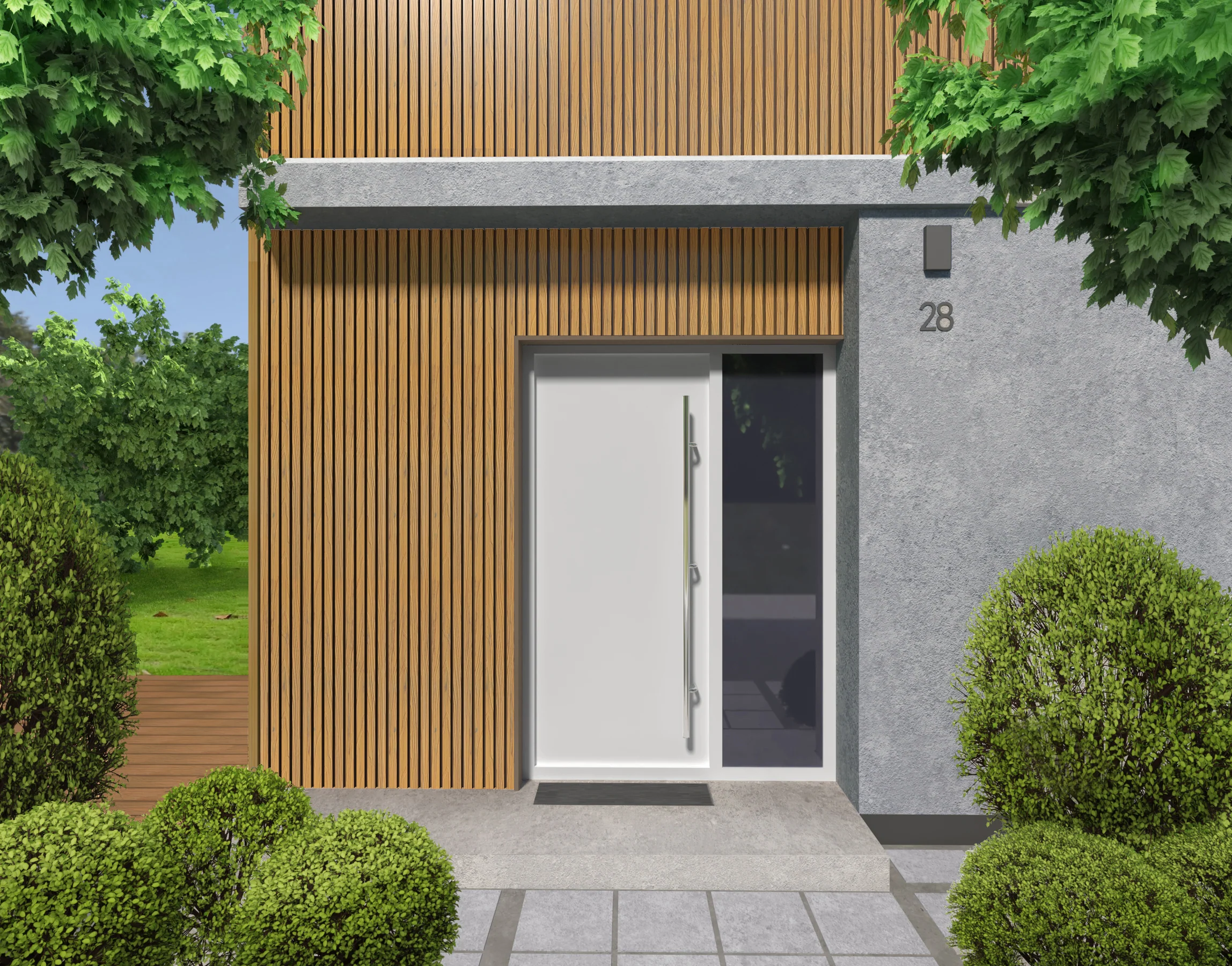 Buitenpanel Berk 290CM | Gevel | Tuin | 3D Houtnerf - Image 7