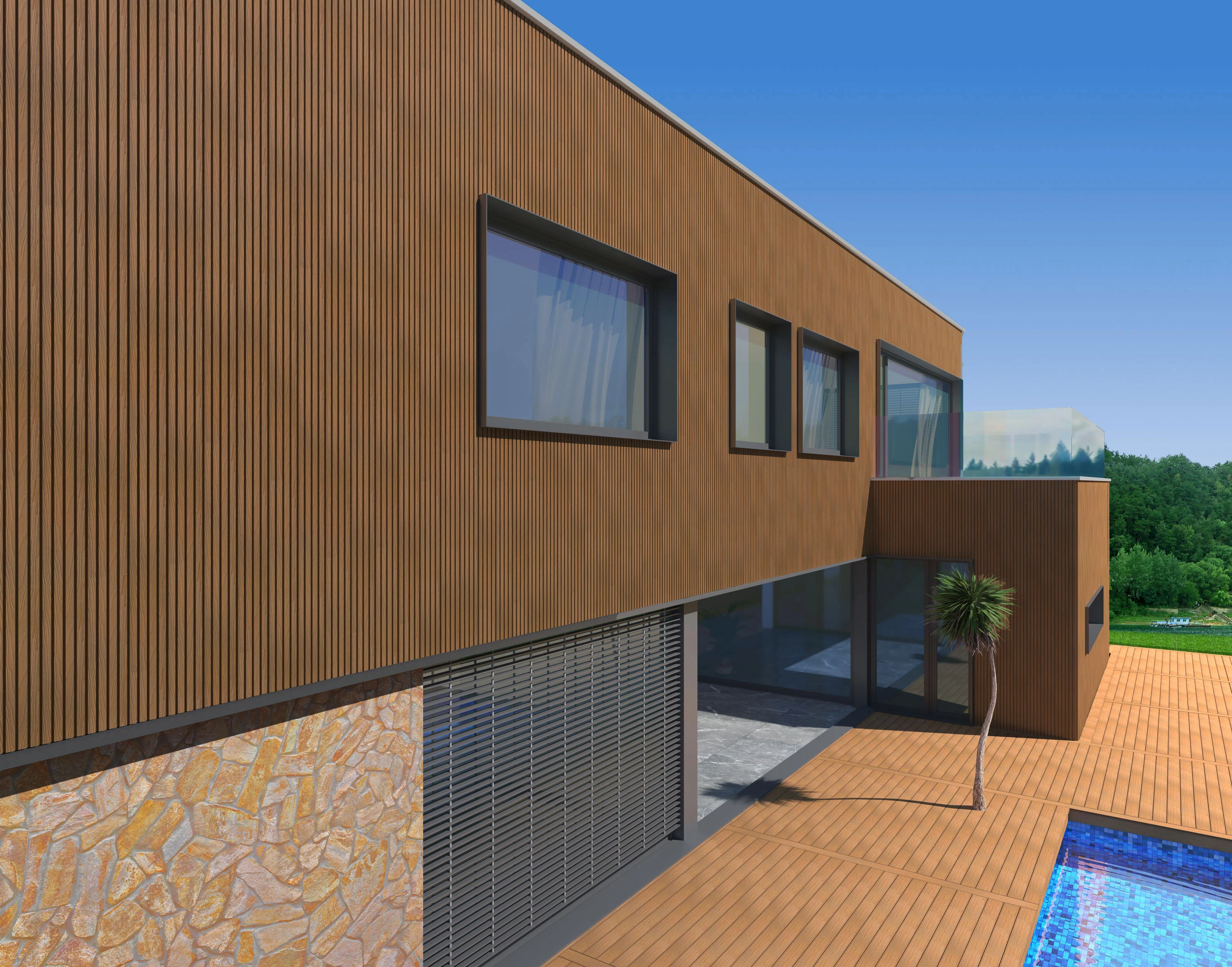 Buitenpanel Eiken 290CM | Gevel | Tuin | 3D Houtnerf - Image 7
