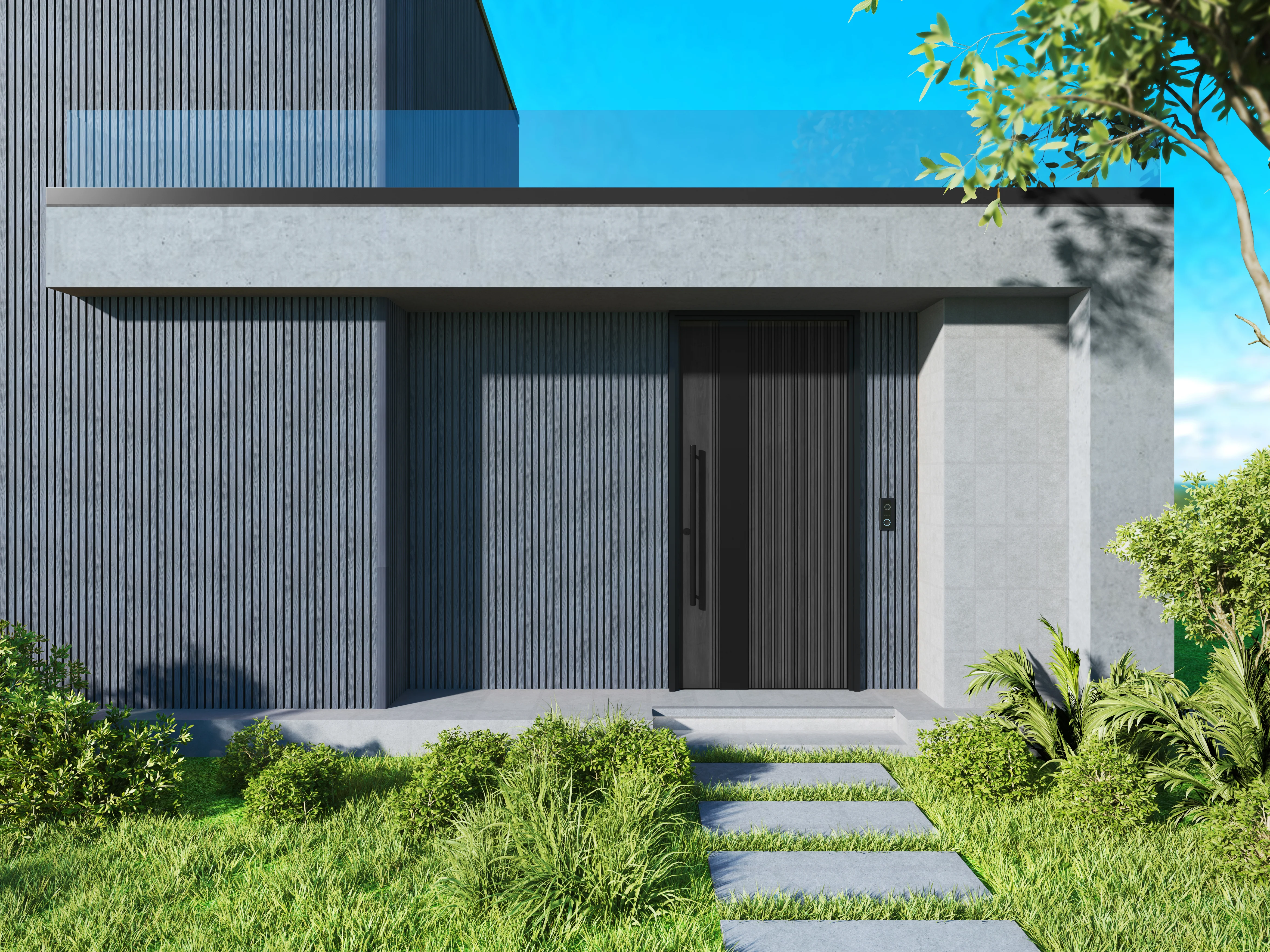Buitenpanel Steengrijs 290CM | Gevel | Tuin | 3D Houtnerf - Image 4