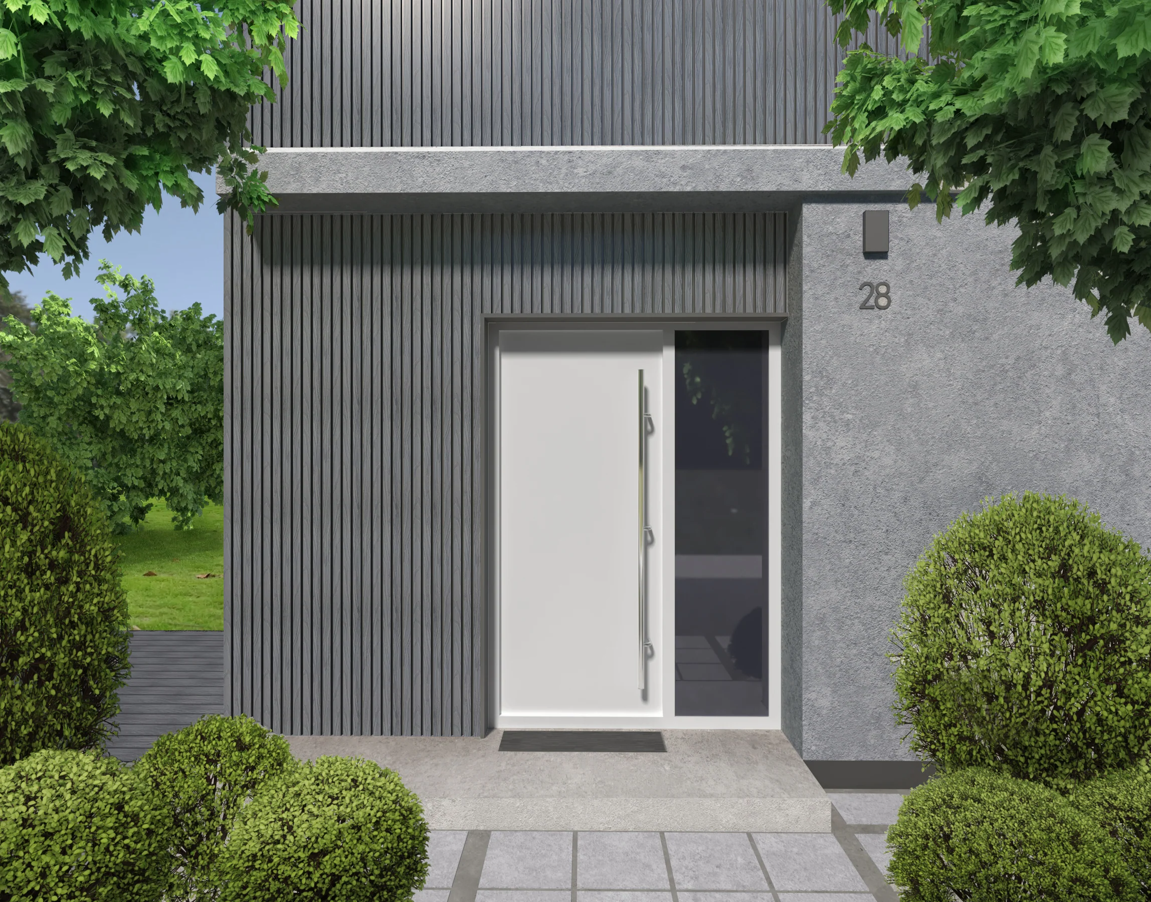 Buitenpanel Steengrijs 290CM | Gevel | Tuin | 3D Houtnerf - Image 5
