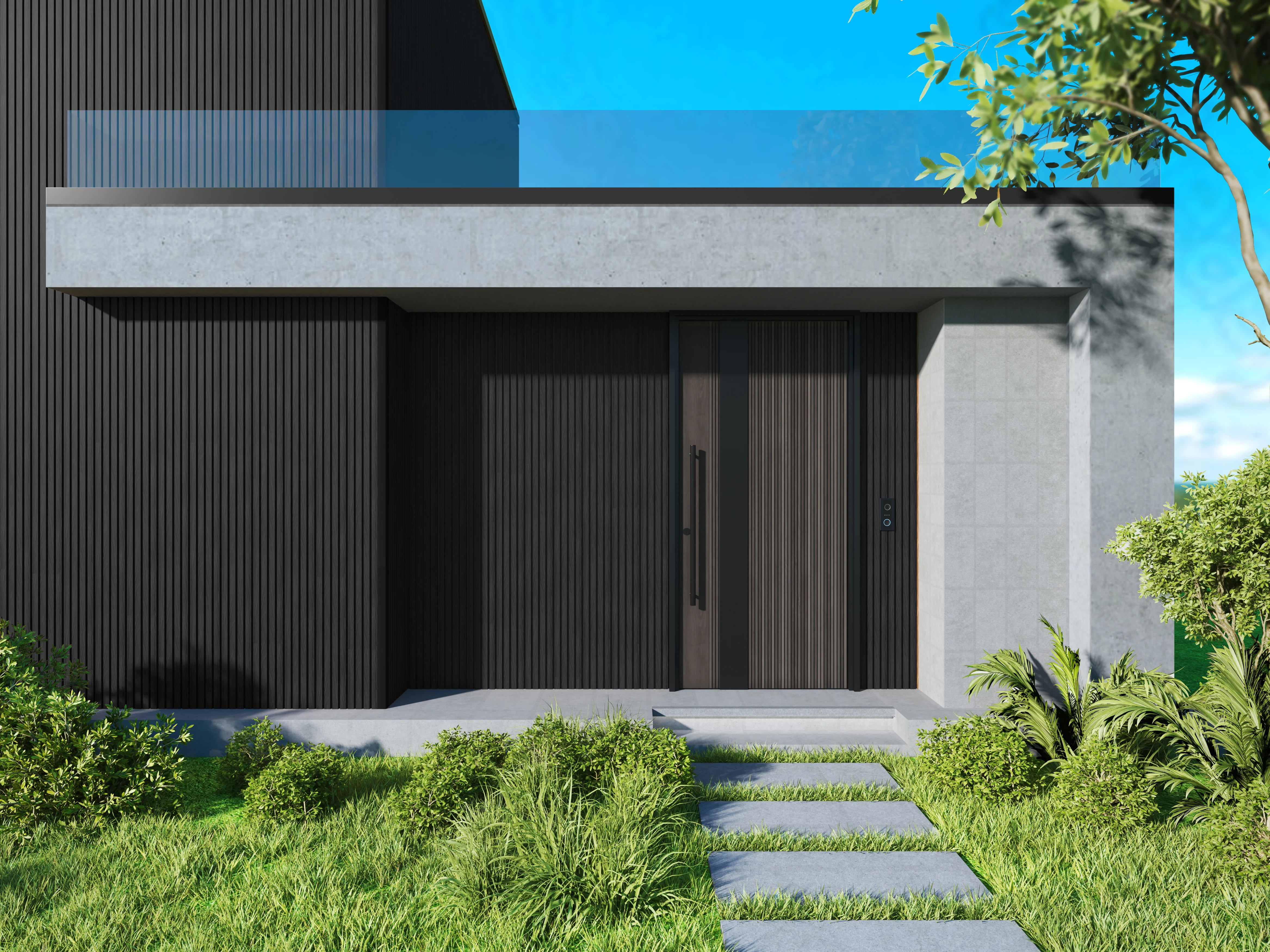 Buitenpanel Zwart 290CM | Gevel | Tuin | 3D Houtnerf - Image 4