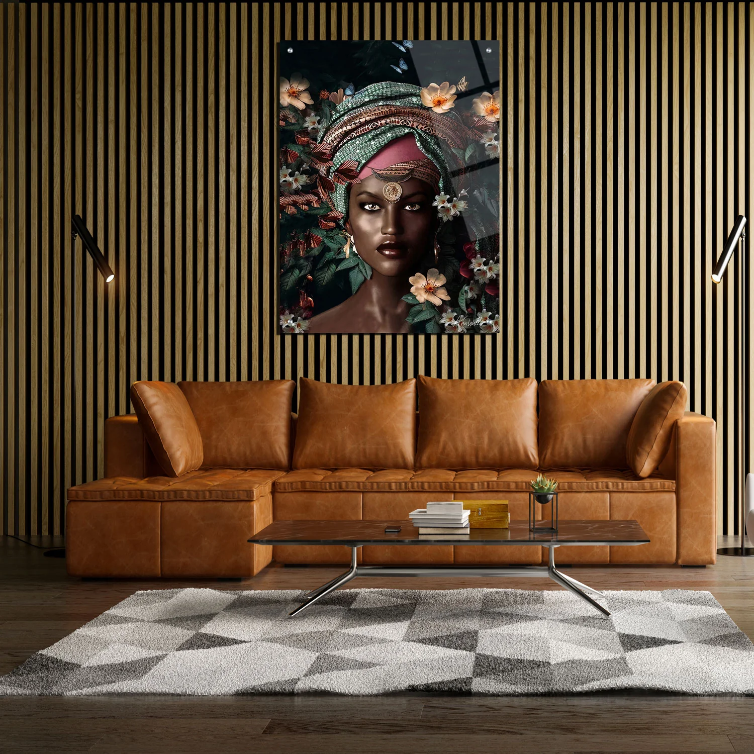 Canvas | Plexiglas Schilderij - Flower Woman - Image 3