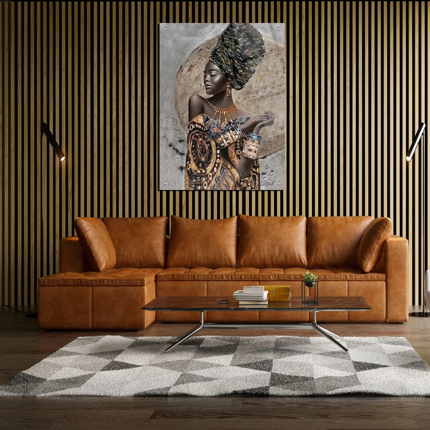 Canvas | Plexiglas Schilderij - Golden Moon - Image 3