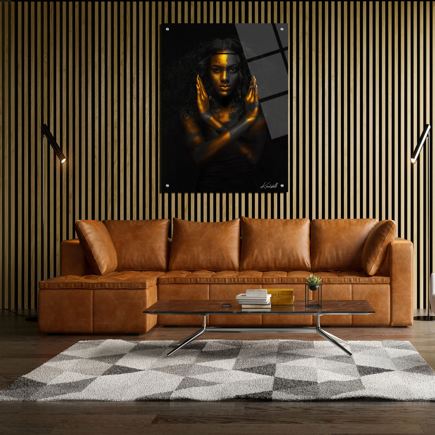 Canvas | Plexiglas Schilderij - Golden Star - Image 3
