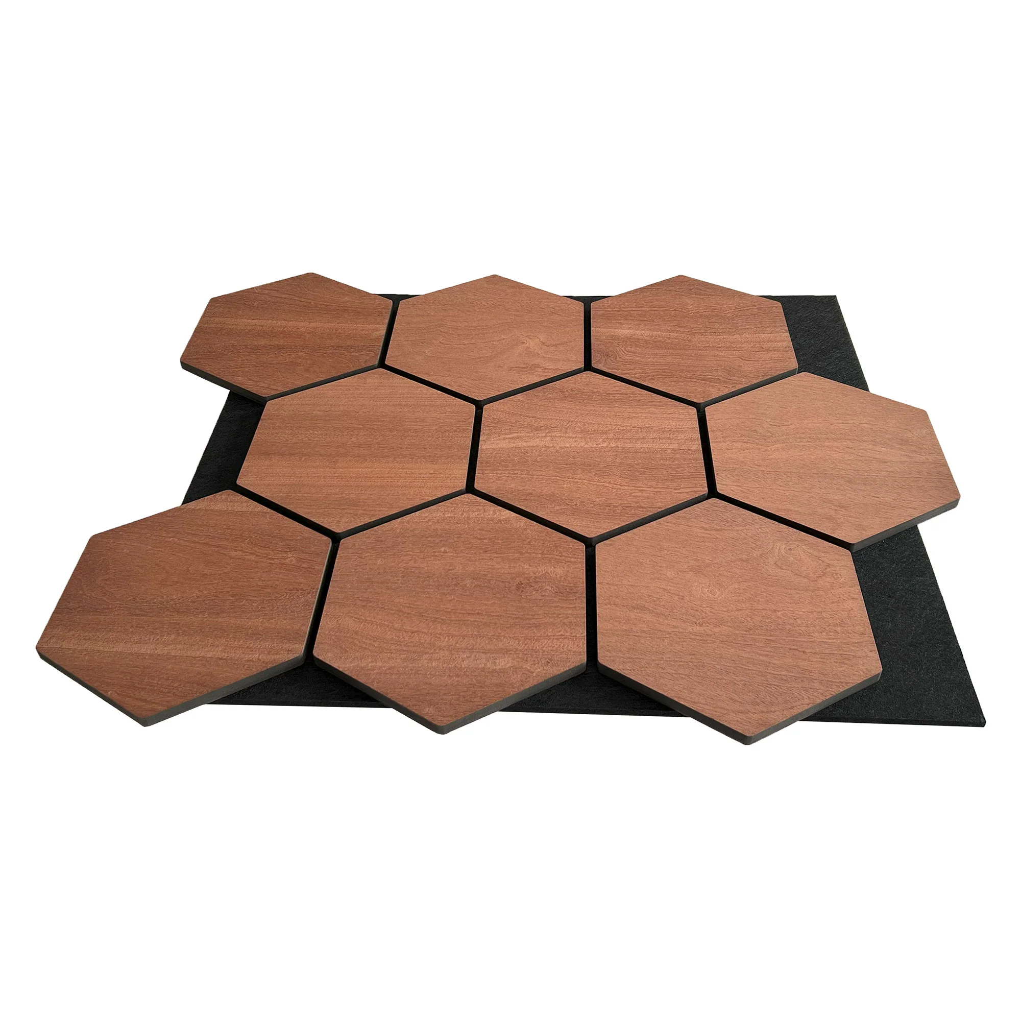 Hexagon Panel Gerookt Eiken 81CM | Akoestisch | Wanddecor | Zeshoekig - Image 2