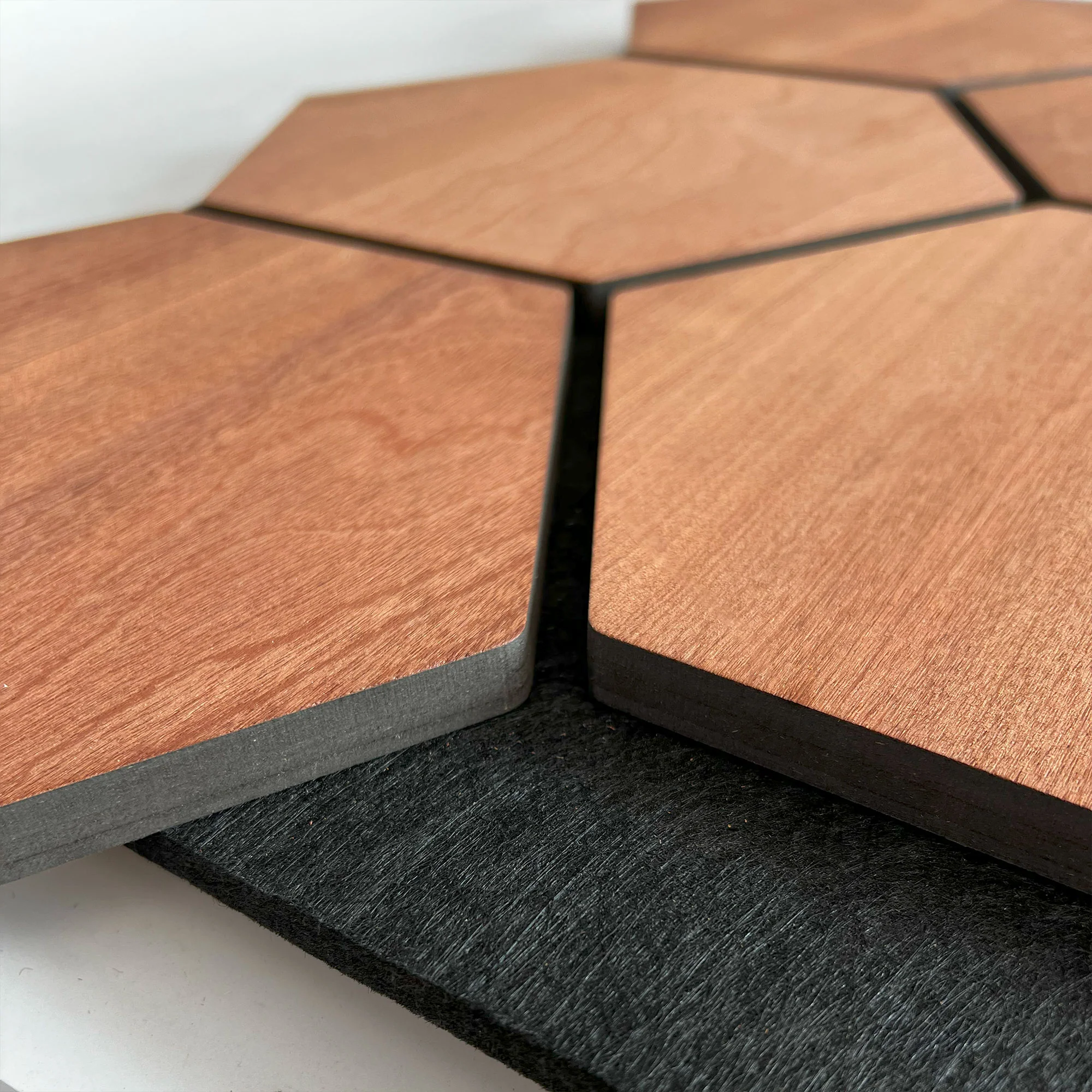 Hexagon Panel Gerookt Eiken 81CM | Akoestisch | Wanddecor | Zeshoekig - Image 4