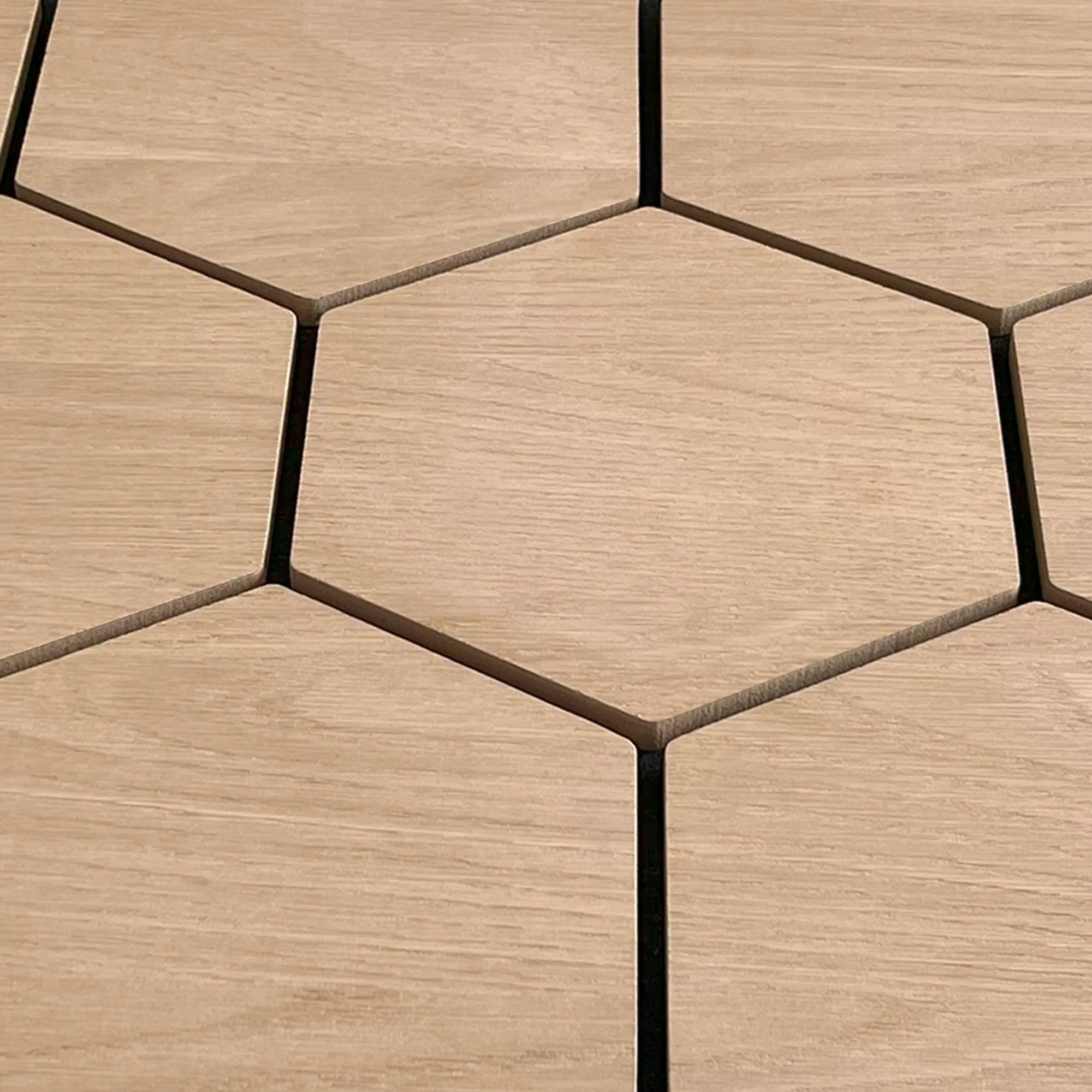 Hexagon Panel Naturel Eiken 81CM | Akoestisch | Wanddecor | Zeshoekig - Image 3