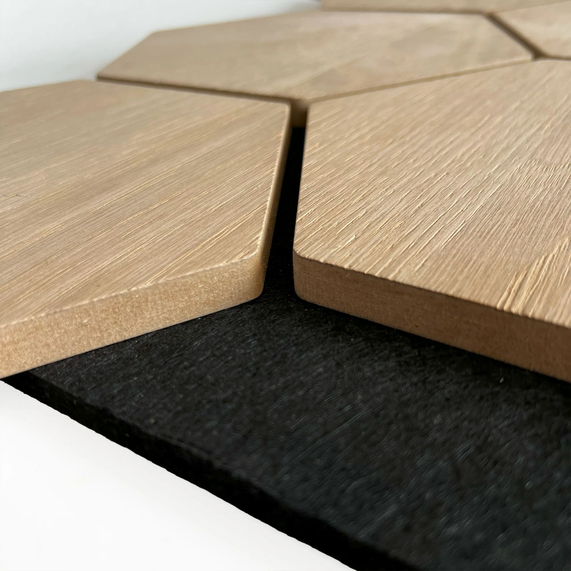 Hexagon Panel Naturel Eiken 81CM | Akoestisch | Wanddecor | Zeshoekig - Image 4