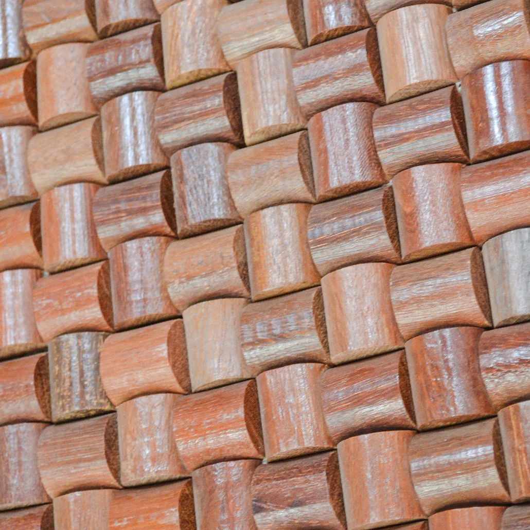 Houten Mozaïekpaneel | Arisauro | 30×30 cm | Hout | Tegel - Image 5