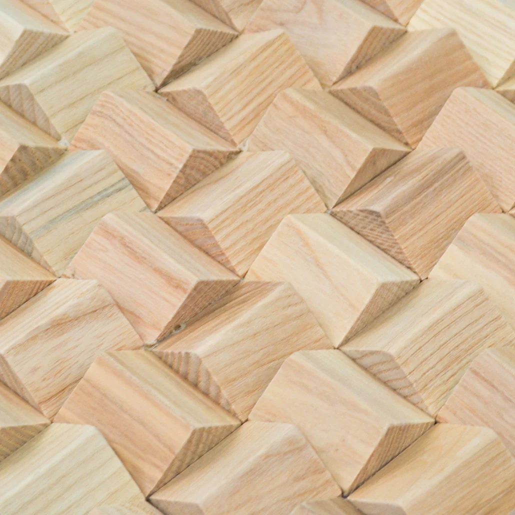 Houten Mozaïekpaneel | Ash | 30×30 cm | Hout | Tegel - Image 2