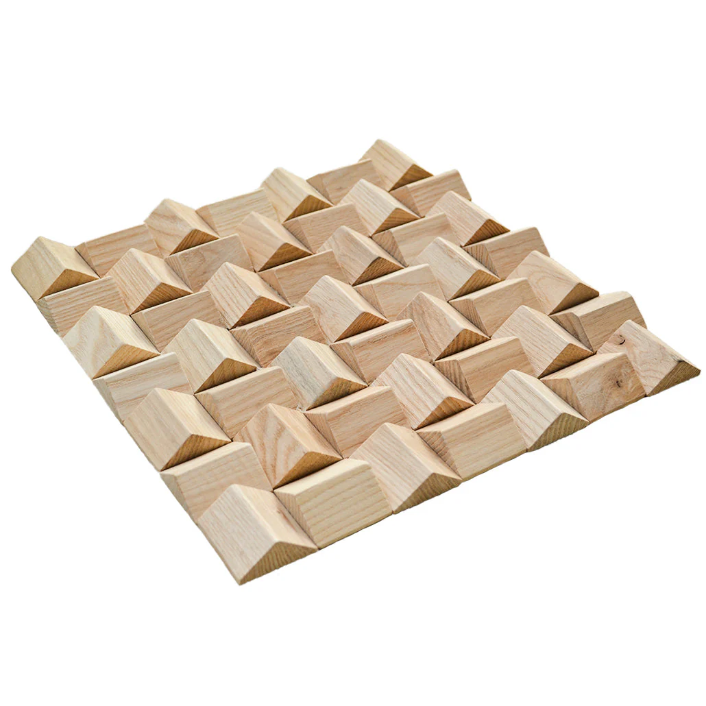 Houten Mozaïekpaneel | Ash | 30×30 cm | Hout | Tegel - Image 3