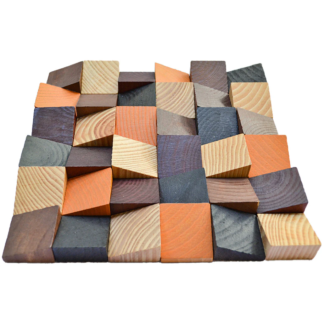 Houten Mozaïekpaneel | Bold Pine | 30×30 cm | Hout | Tegel - Image 4