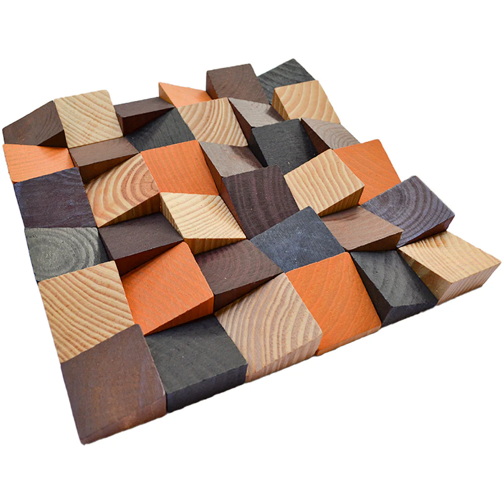 Houten Mozaïekpaneel | Bold Pine | 30×30 cm | Hout | Tegel - Image 5