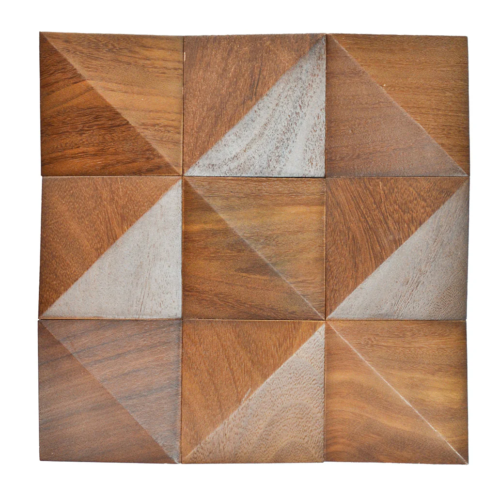 Houten Mozaïekpaneel | Cumaru Deep | 30×30 cm | Hout | Tegel - Image 2