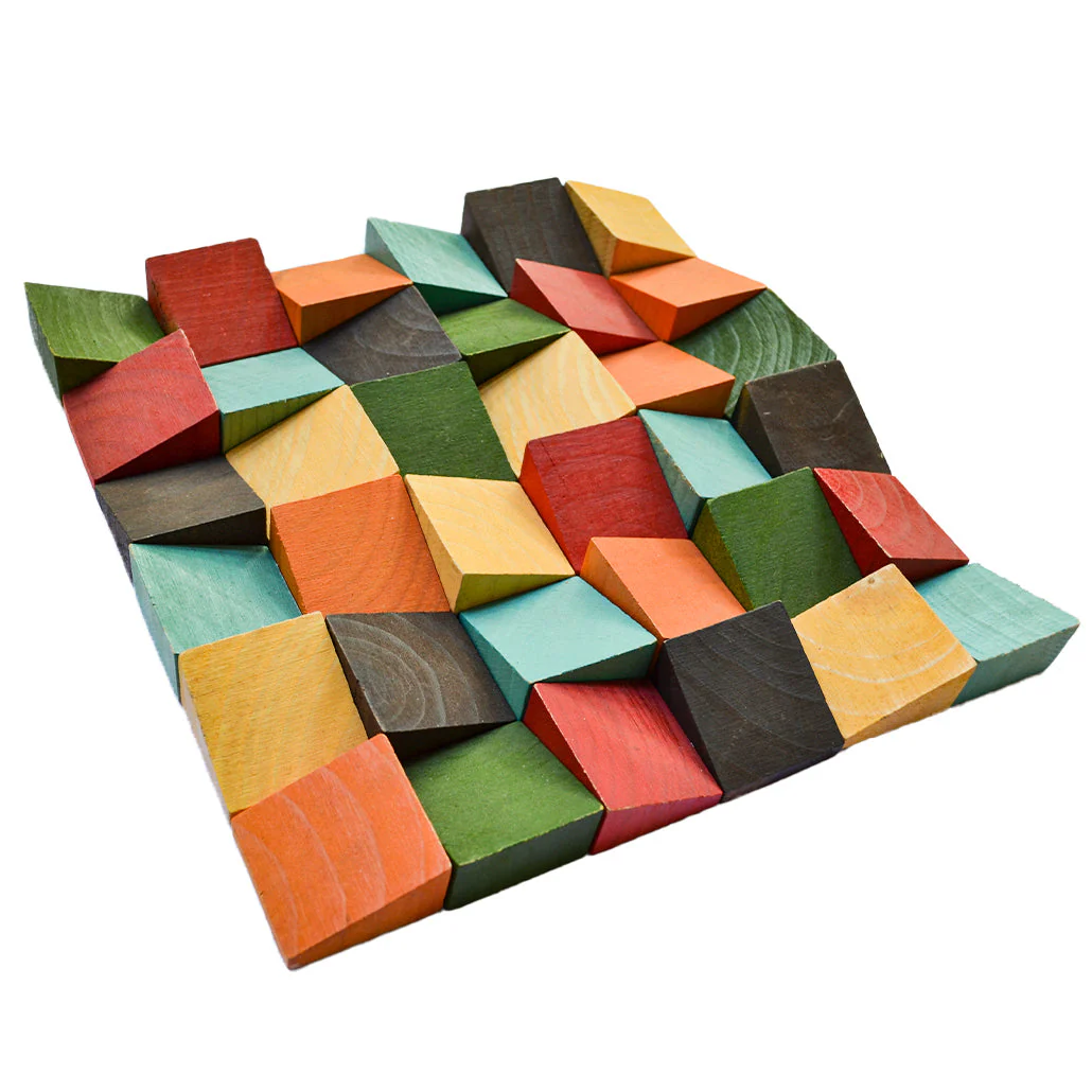 Houten Mozaïekpaneel | Dark Pine | 30×30 cm | Hout | Tegel - Image 3