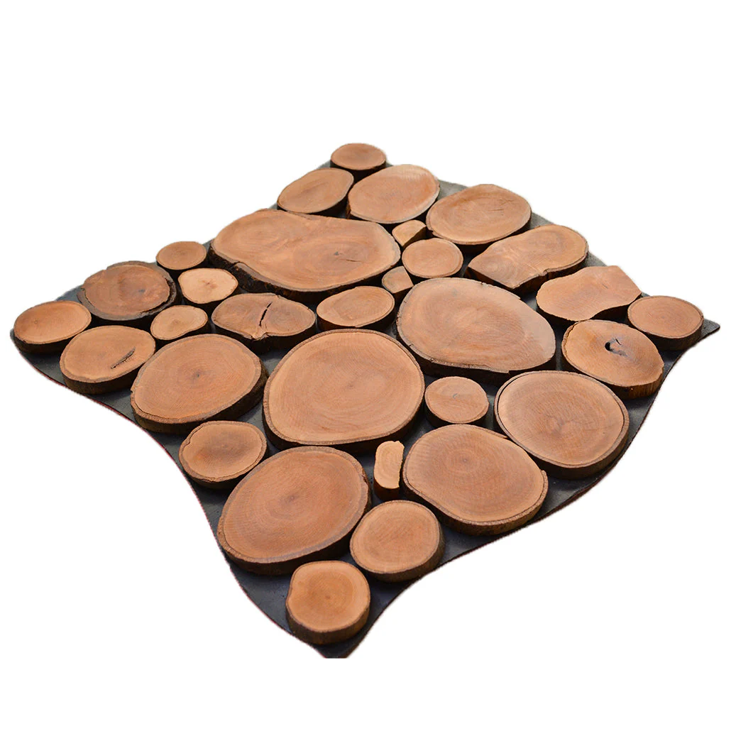 Houten Mozaïekpaneel | Lychee | 30×30 cm | Hout | Tegel - Image 3