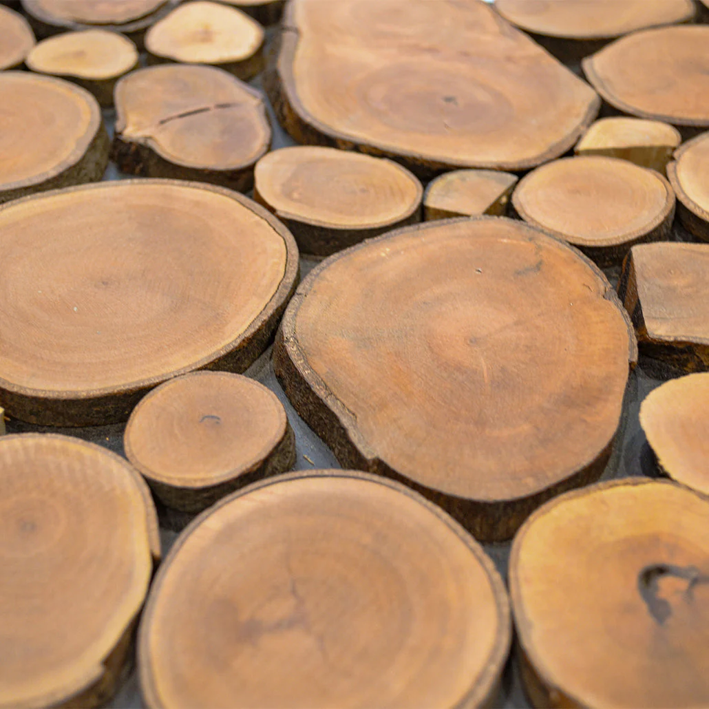 Houten Mozaïekpaneel | Lychee | 30×30 cm | Hout | Tegel - Image 5