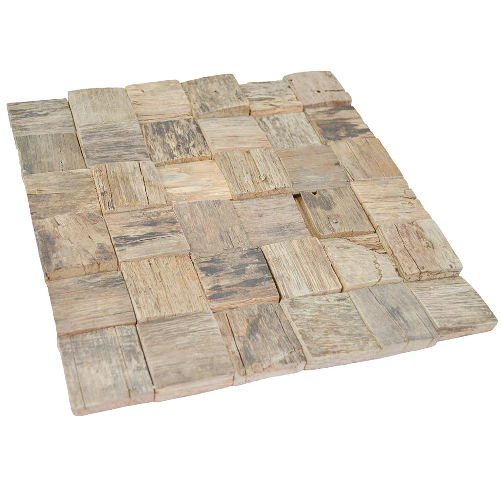 Houten Mozaïekpaneel | Marine Shipwood | 30×30 cm | Hout | Tegel - Image 8