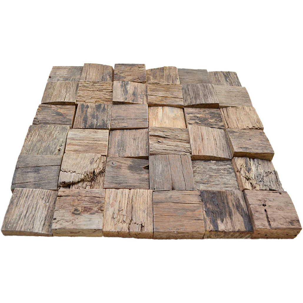 Houten Mozaïekpaneel | Marine Shipwood | 30×30 cm | Hout | Tegel - Image 9