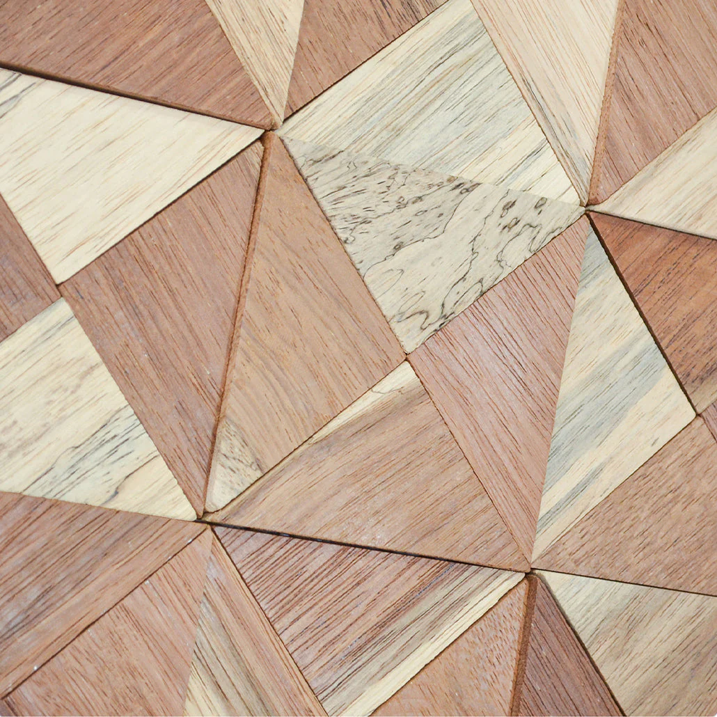 Houten Mozaïekpaneel | Merbau Hout | 30×30 cm | Hout | Tegel - Image 3