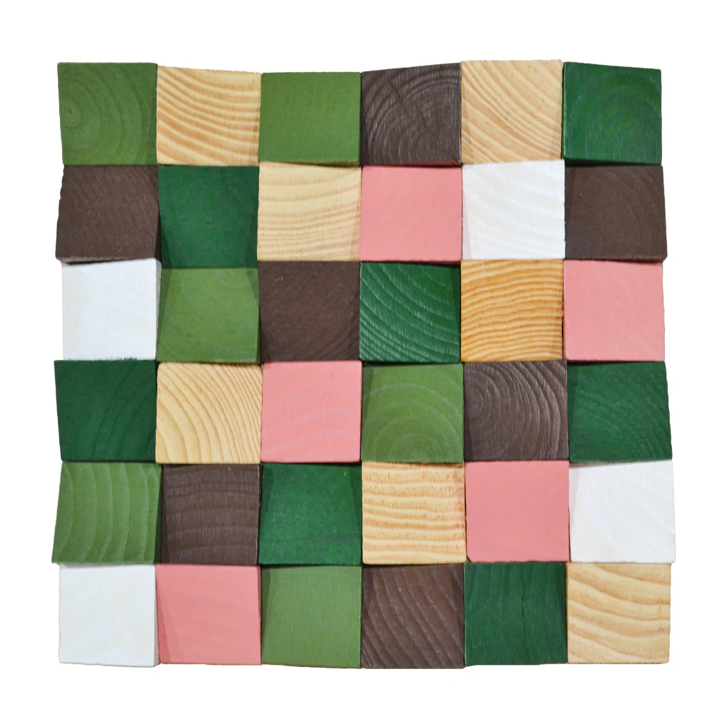Houten Mozaïekpaneel | Rich Pine | 30×30 cm | Hout | Tegel - Image 2