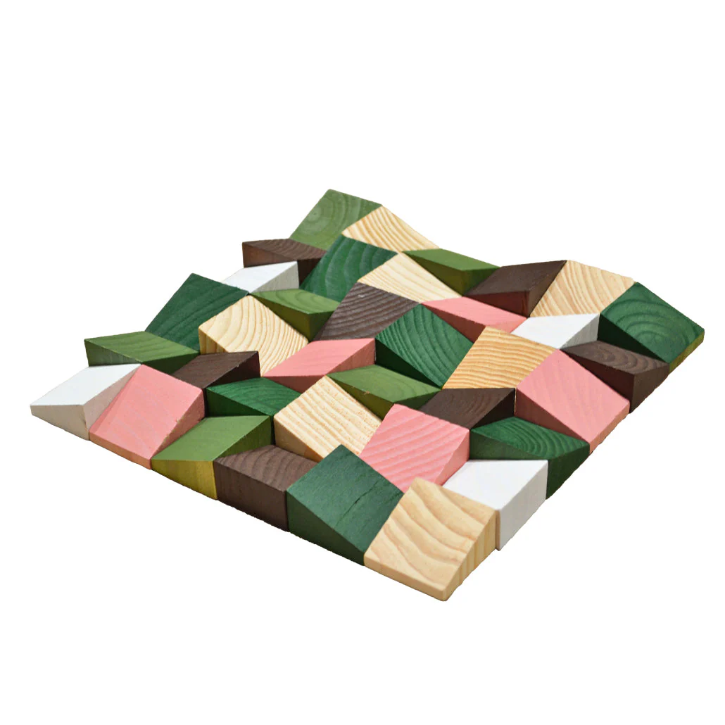 Houten Mozaïekpaneel | Rich Pine | 30×30 cm | Hout | Tegel - Image 3