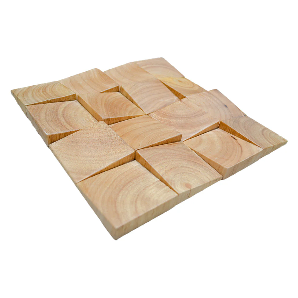 Houten Mozaïekpaneel | Rubberwood | 30×30 cm | Hout | Tegel - Image 3