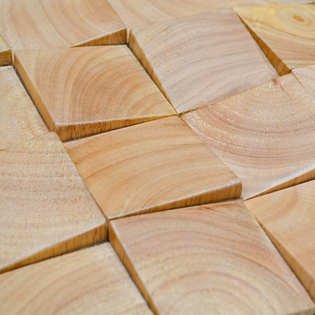 Houten Mozaïekpaneel | Rubberwood | 30×30 cm | Hout | Tegel - Image 4