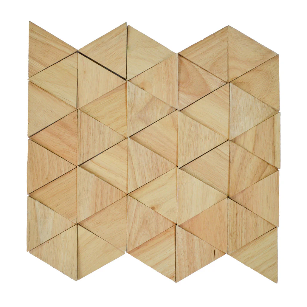 Houten Mozaïekpaneel | Rubberwood Compact | 28×30 cm | Hout | Tegel - Image 2