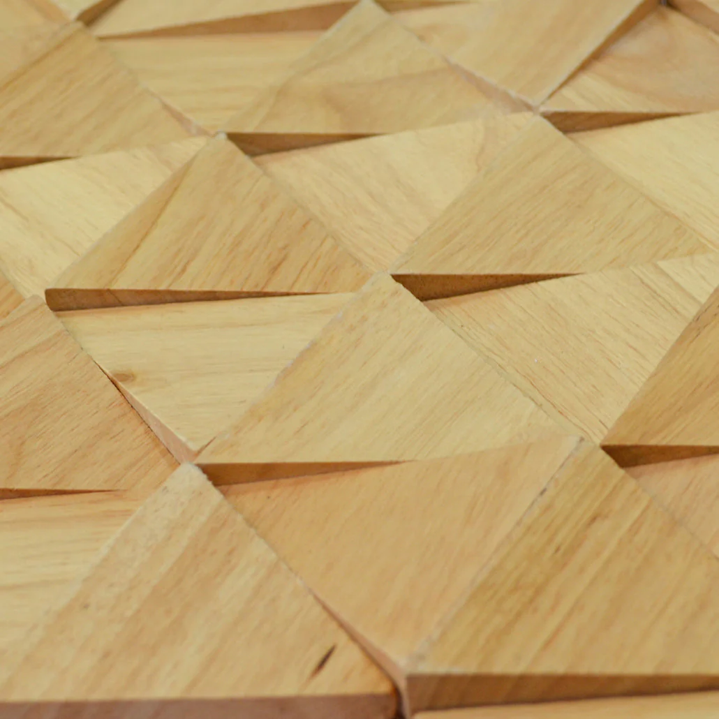 Houten Mozaïekpaneel | Rubberwood Compact | 28×30 cm | Hout | Tegel - Image 3