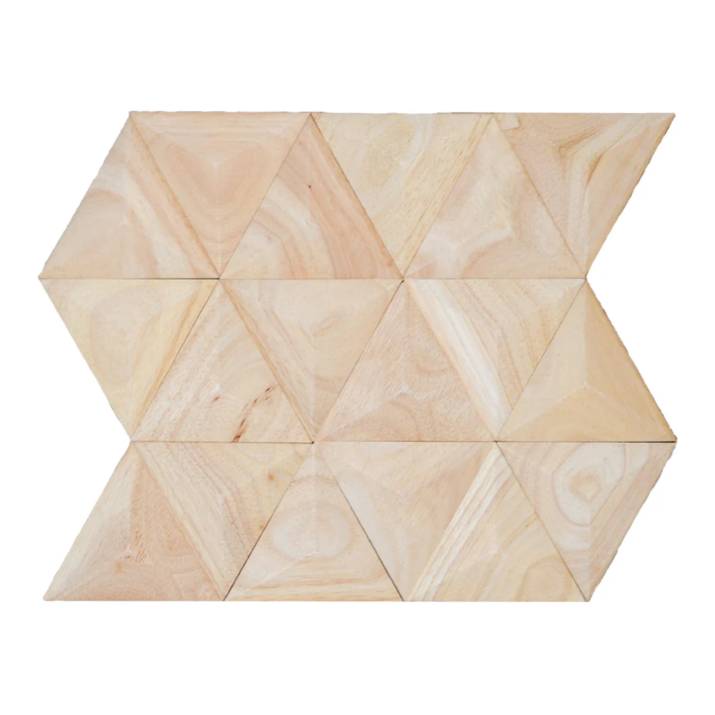 Houten Mozaïekpaneel | Rubberwood XL | 30×35 cm | Hout | Tegel - Image 2