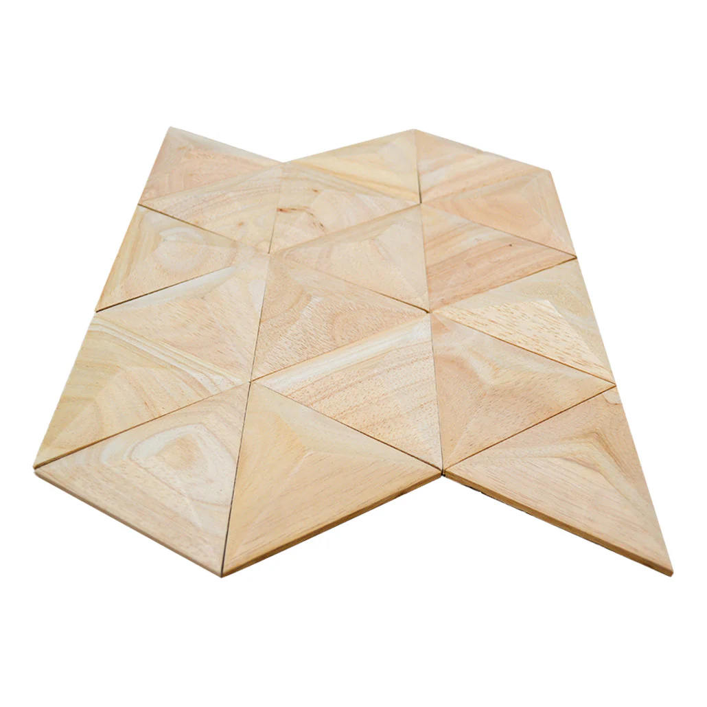 Houten Mozaïekpaneel | Rubberwood XL | 30×35 cm | Hout | Tegel - Image 3