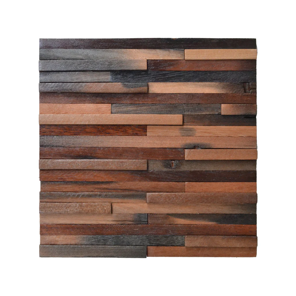 Houten Mozaïekpaneel | Shipwood Compact | 30×30 cm | Hout | Tegel - Image 2