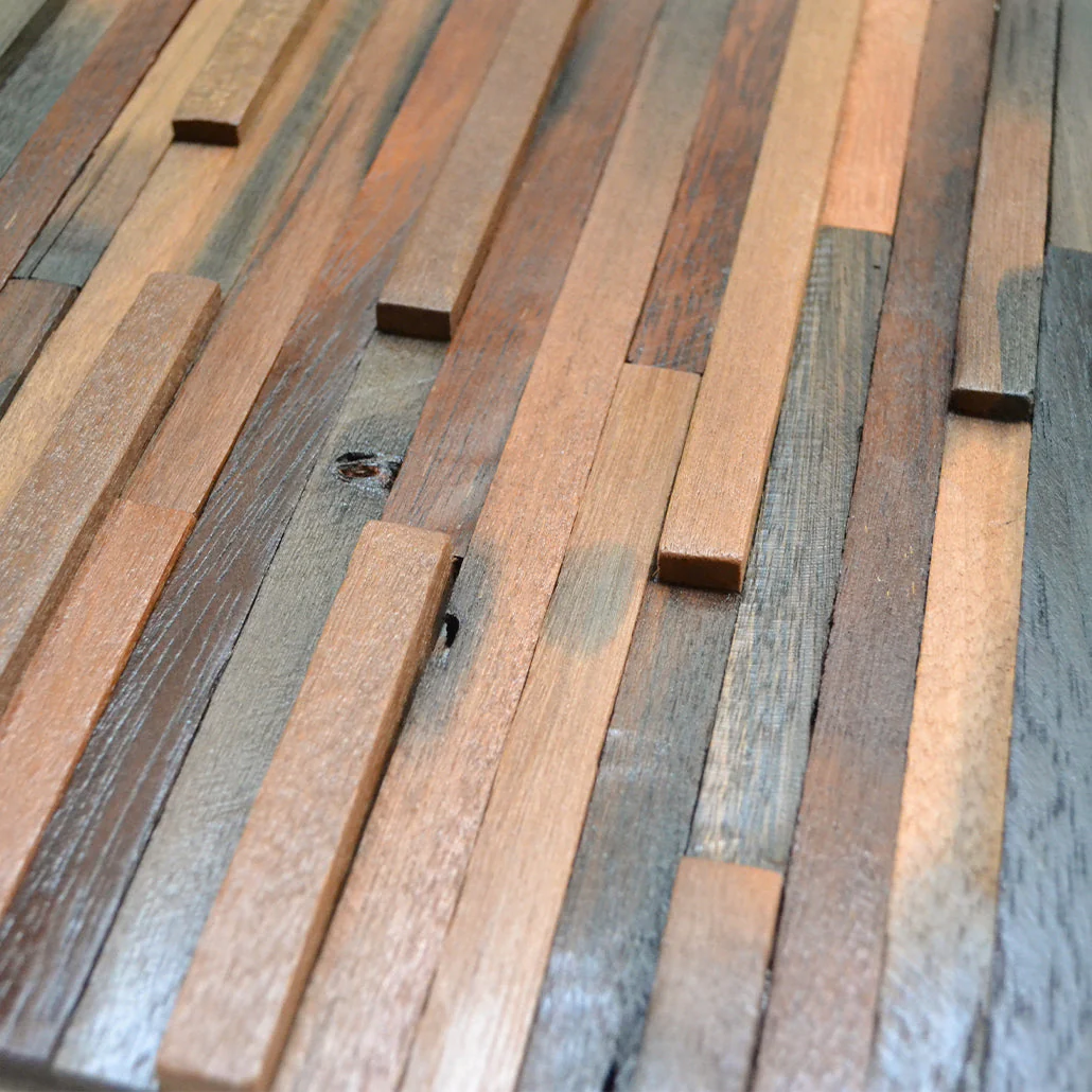 Houten Mozaïekpaneel | Shipwood Compact | 30×30 cm | Hout | Tegel - Image 5