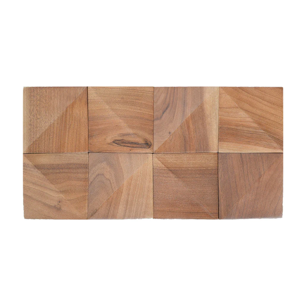 Houten Mozaïekpaneel | Slim Walnoot | 20×40 cm | Hout | Tegel - Image 2