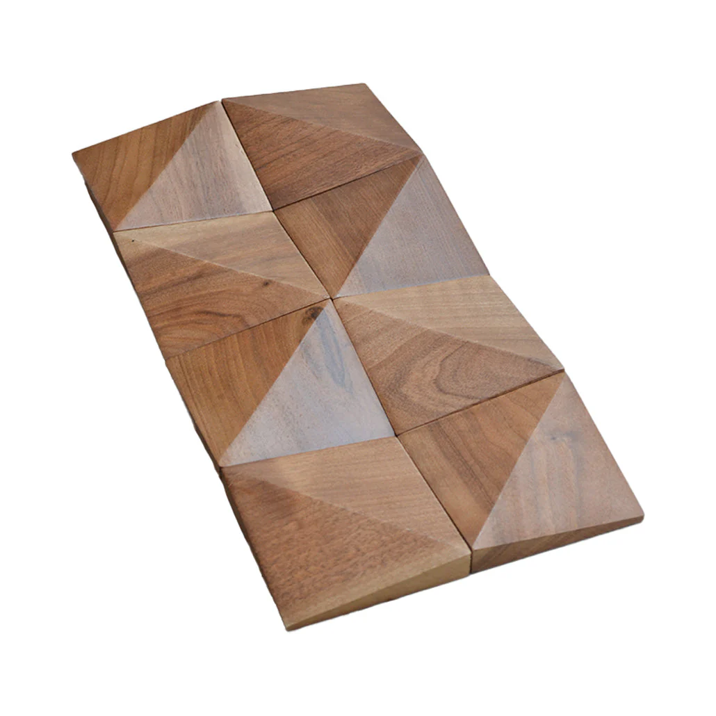 Houten Mozaïekpaneel | Slim Walnoot | 20×40 cm | Hout | Tegel - Image 3