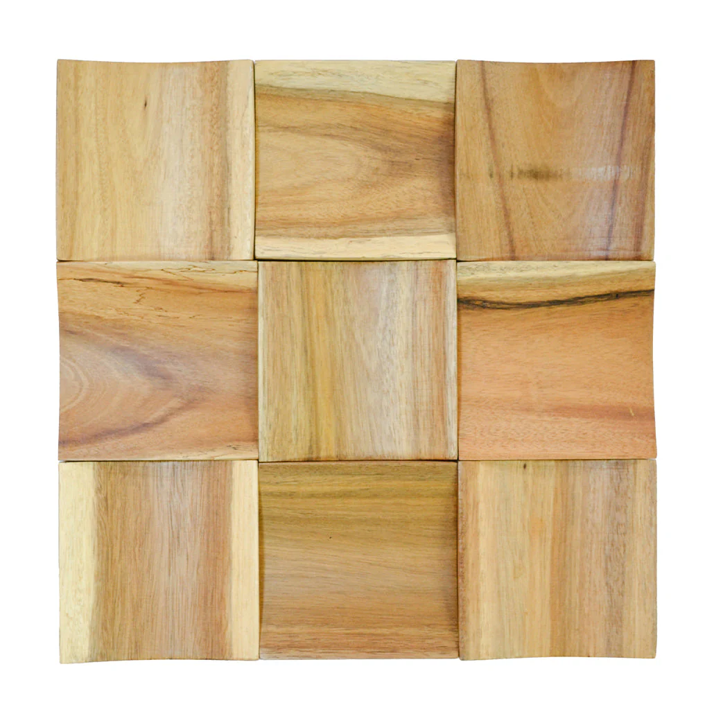 Houten Mozaïekpaneel | Timeless Teak | 30×30 cm | Hout | Tegel - Image 2