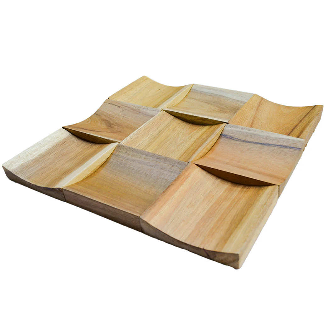 Houten Mozaïekpaneel | Timeless Teak | 30×30 cm | Hout | Tegel - Image 3