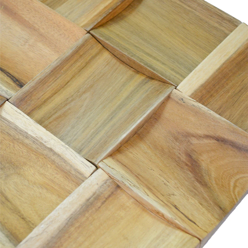 Houten Mozaïekpaneel | Timeless Teak | 30×30 cm | Hout | Tegel - Image 5
