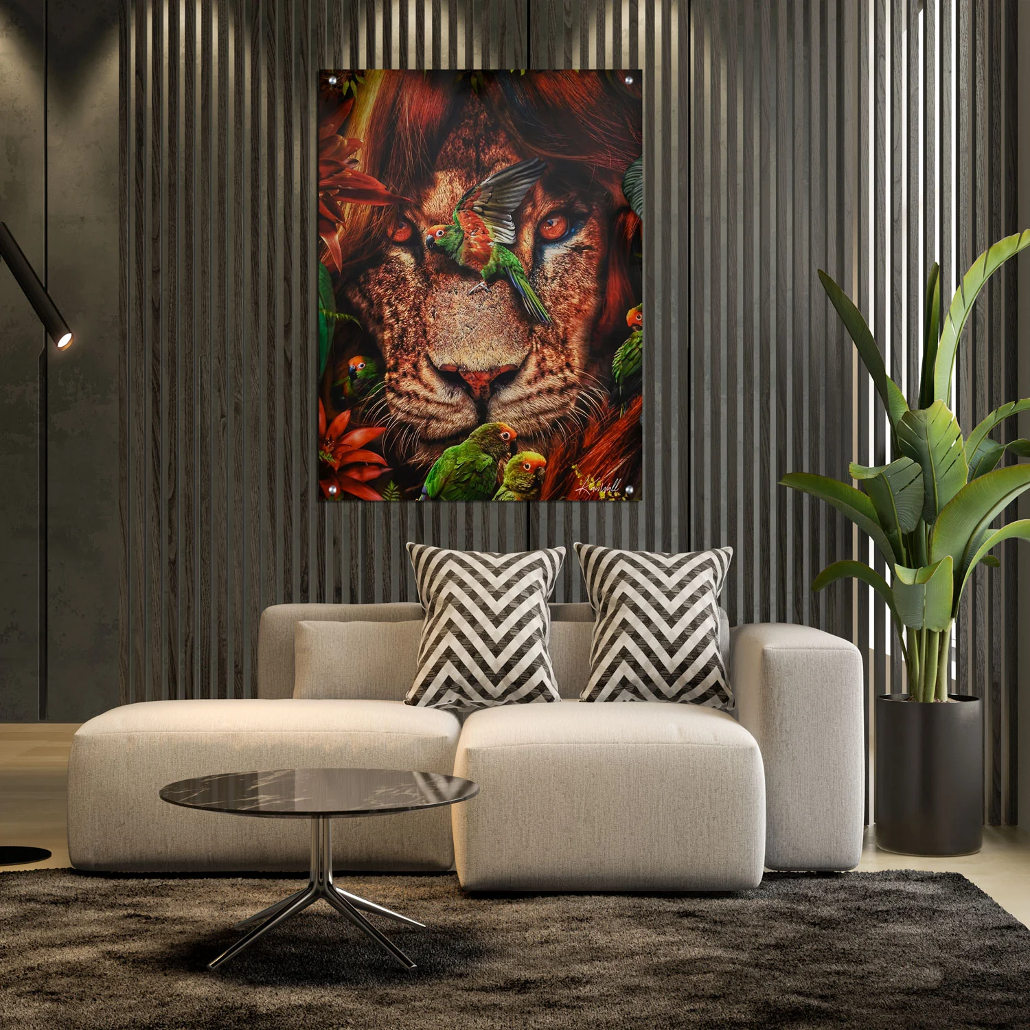 Canvas | Plexiglas Schilderij - King of the Jungle - Image 2
