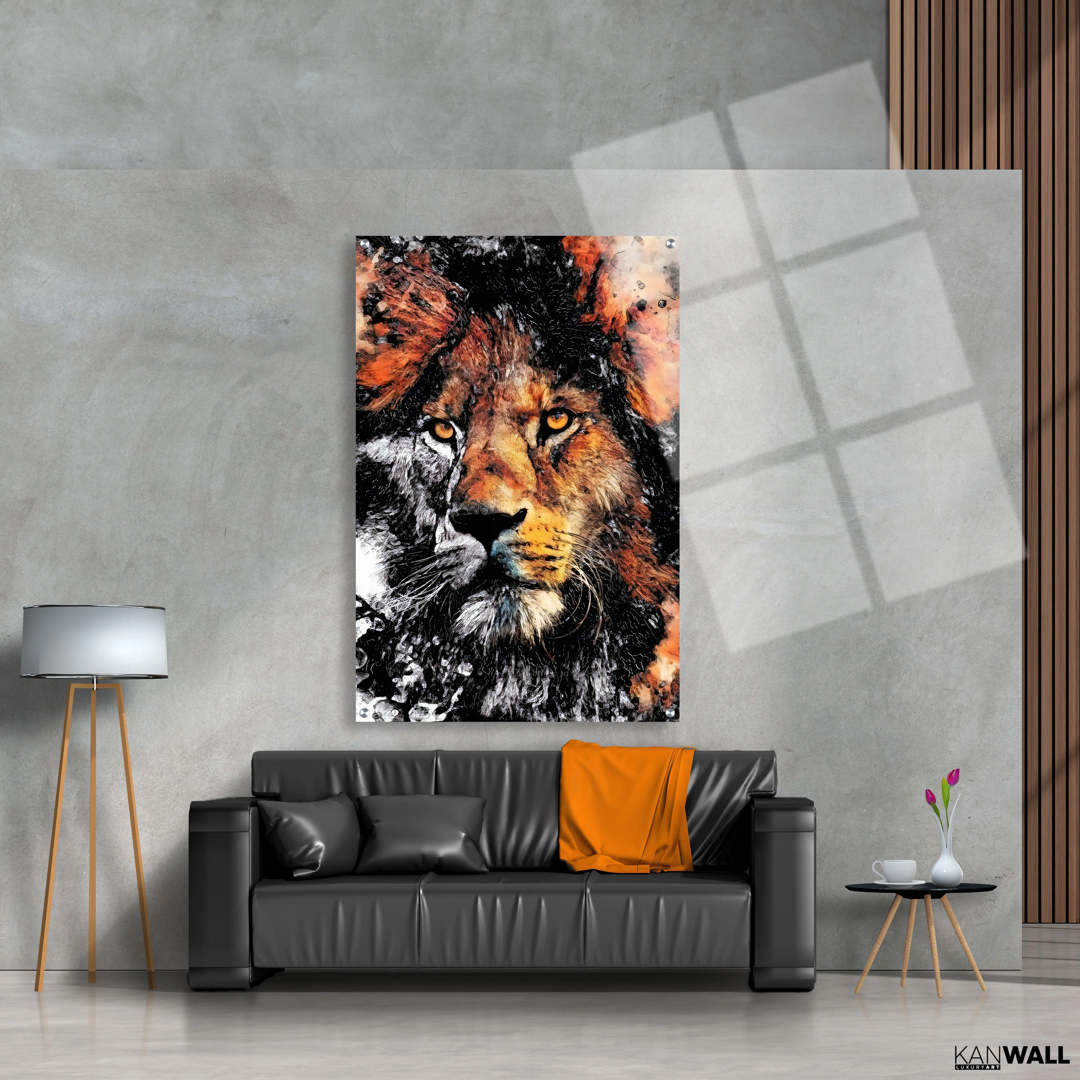 Canvas | Plexiglas Schilderij - Lion Head - Image 4