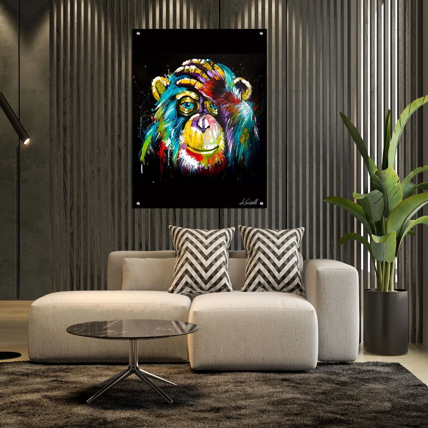 Canvas | Plexiglas Schilderij - Monkey - Image 2